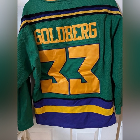 Mighty Ducks Green and Gold Hockey Jersey - Picture 3 of 3